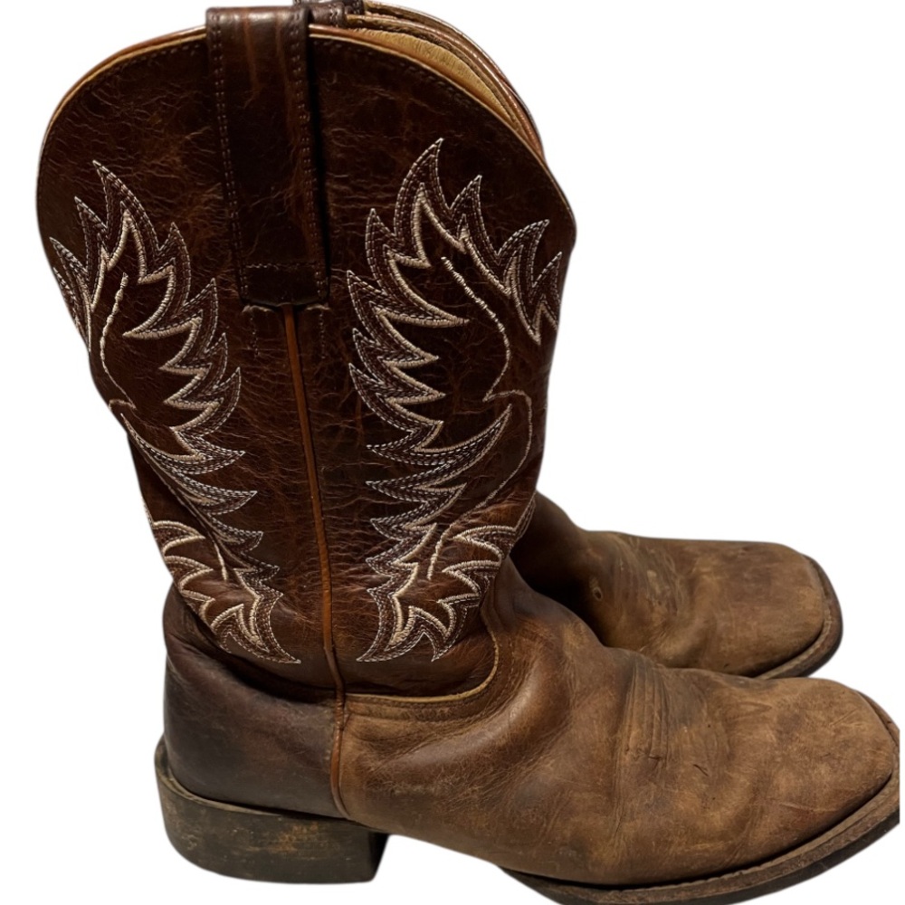 RANK 45 Xero Gravity Unit Men’s Brown Western 10 Square Toe Leather Boots